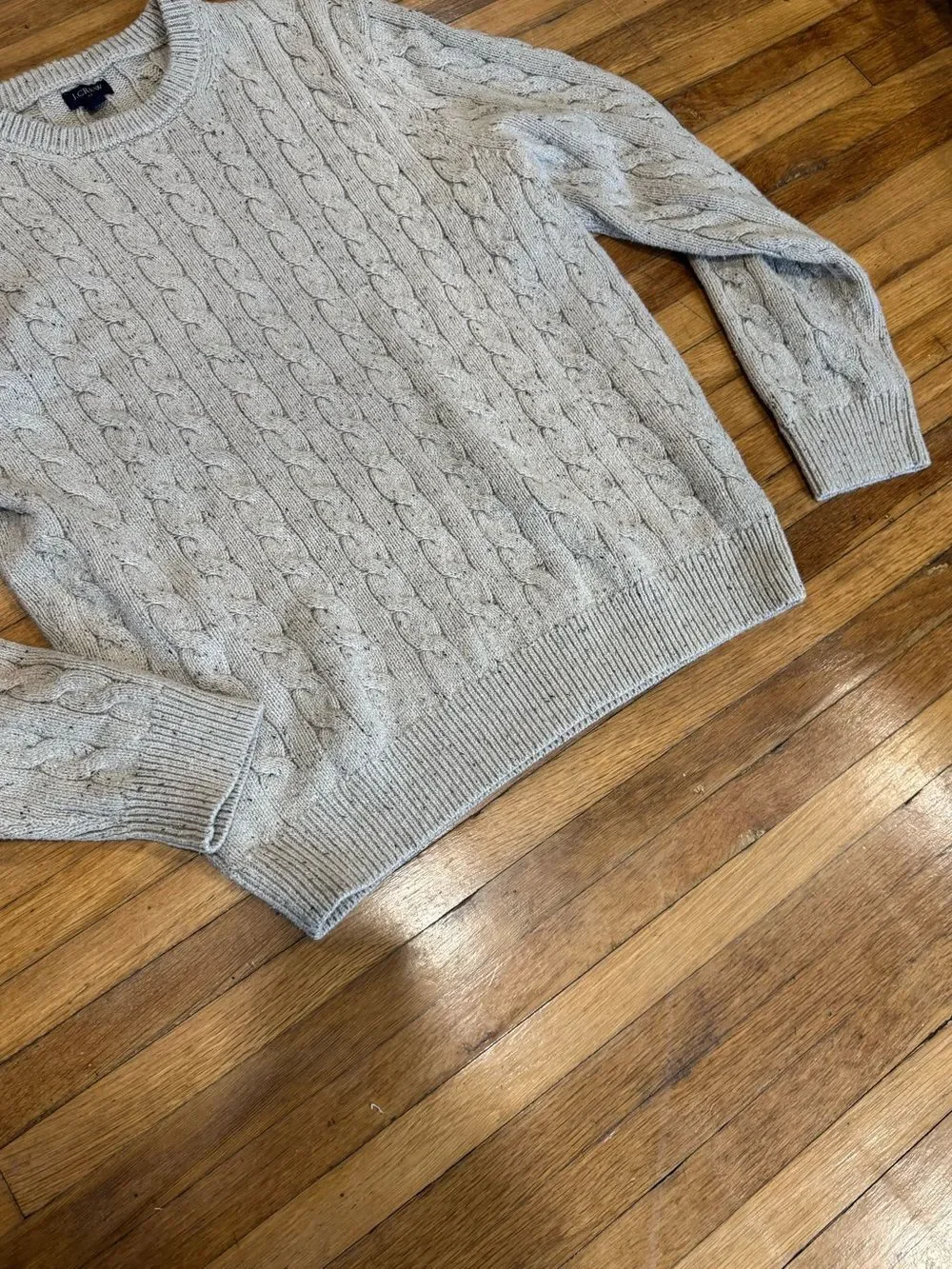 J. Crew Men's Classic Cable Knit Crewneck Sweater